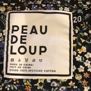 Peau De Loup button up 100% upcycled cotton shirt